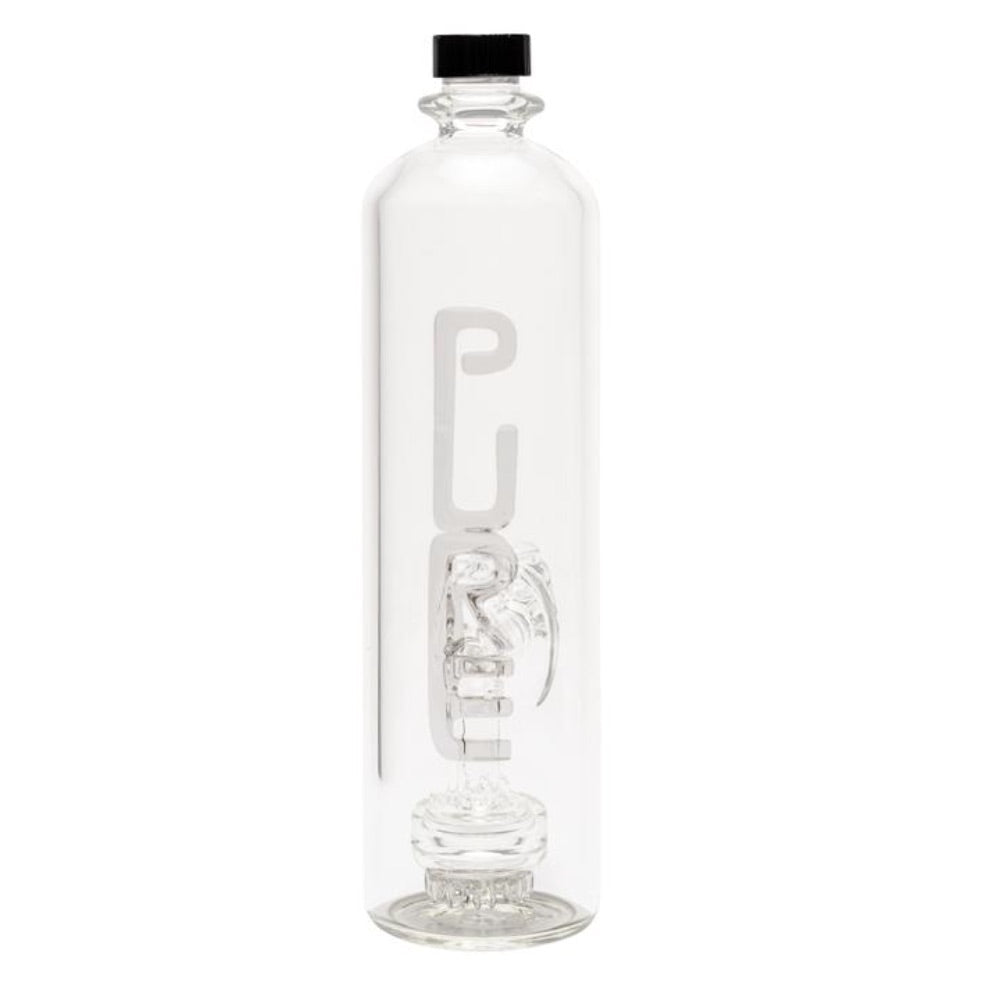 Pure Glass Hydro Guard Water Bottle Bong with Mini Jellyfish Perc | back view