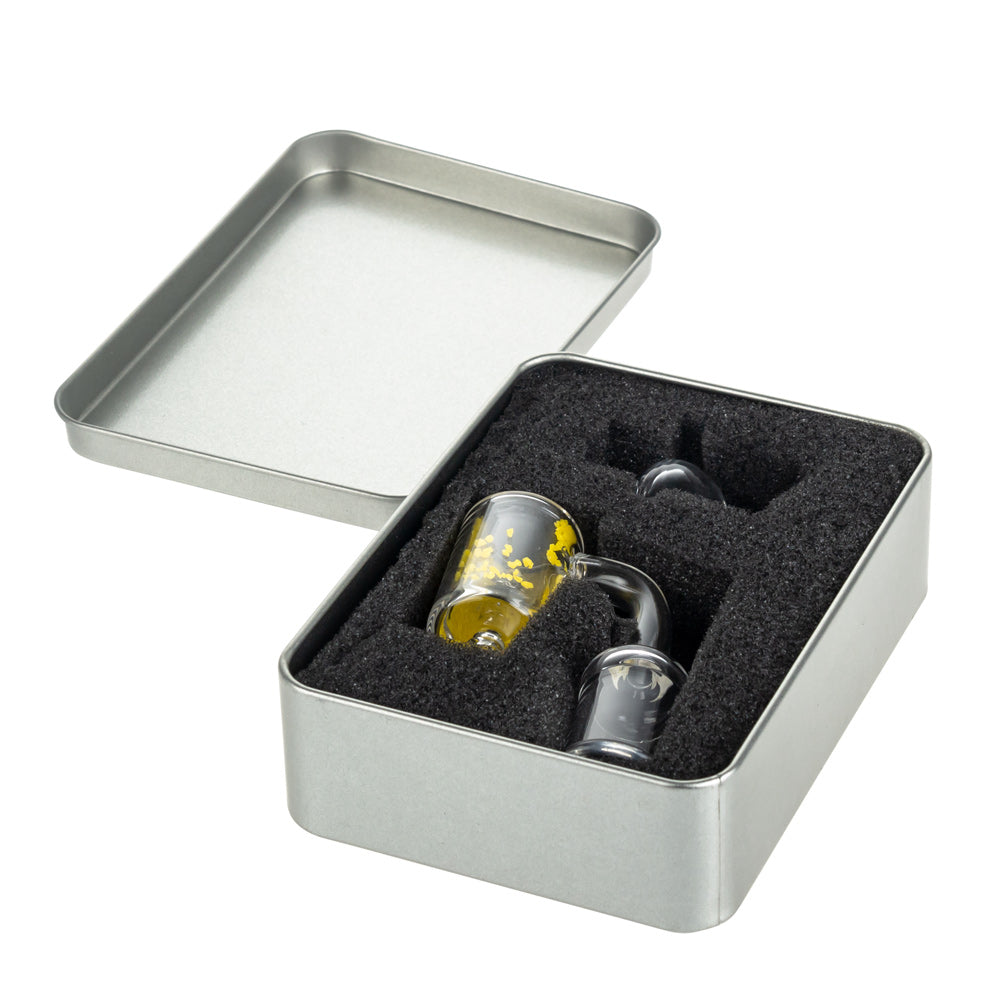 Glass Banger Set Yellow Granulate With Carb Cap | Female Joint | 14.5mm - In Case