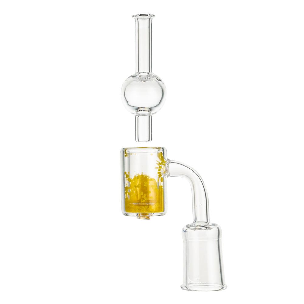 Glass Banger Set Yellow Granulate With Carb Cap