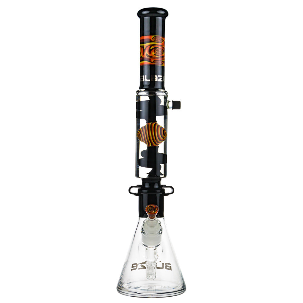 Blaze Glass - Complete Mix and Match Kit - Liquid Cooling Spiral Bong - Black and Orange