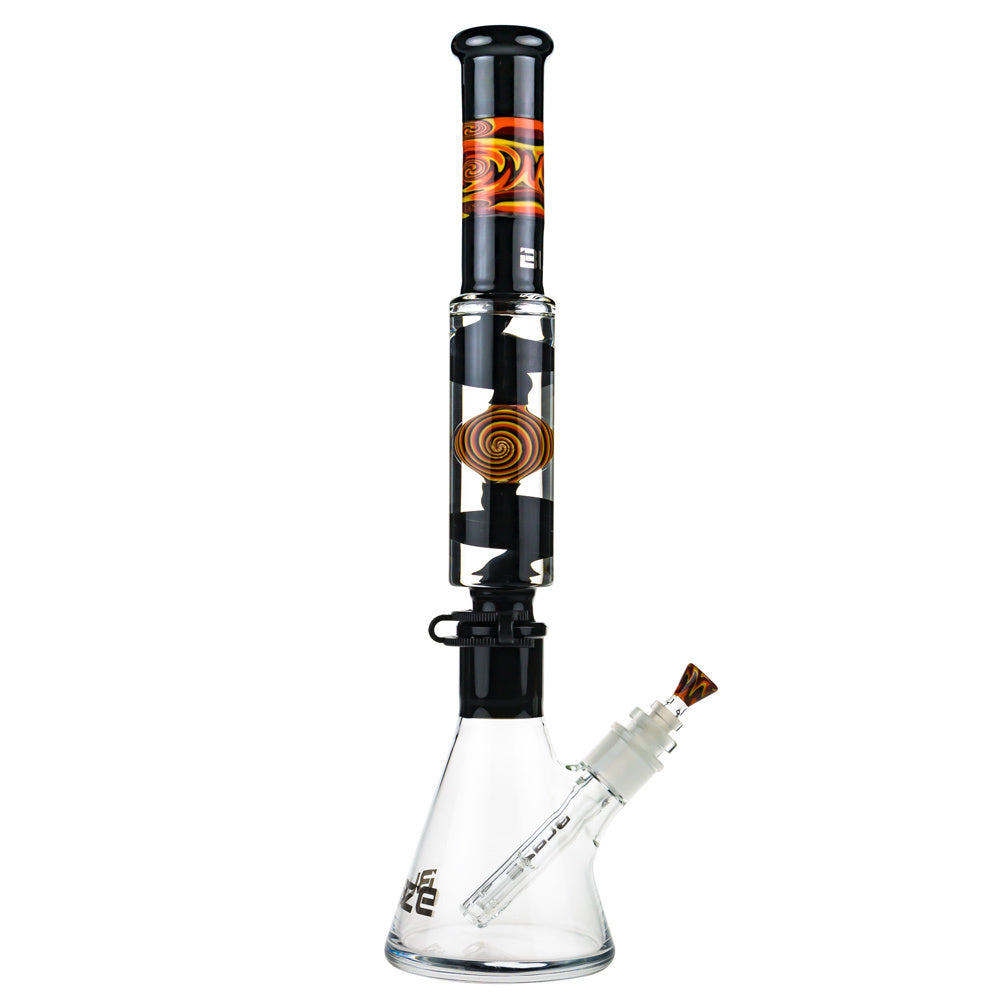 Blaze Glass - Complete Mix and Match Kit - Liquid Cooling Spiral Bong - Black and Orange