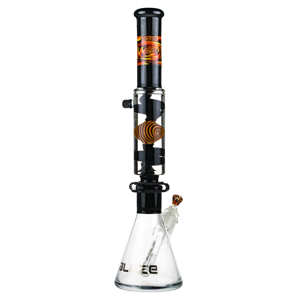 Blaze Glass - Complete Mix and Match Kit - Liquid Cooling Spiral Bong - Black and Orange