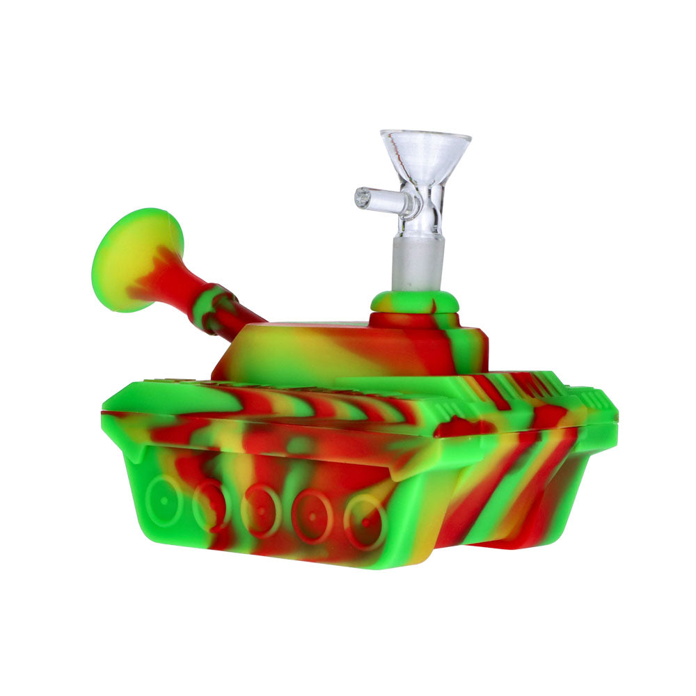 Silicone Army Tank Pipe with Glass Bowl | Rasta