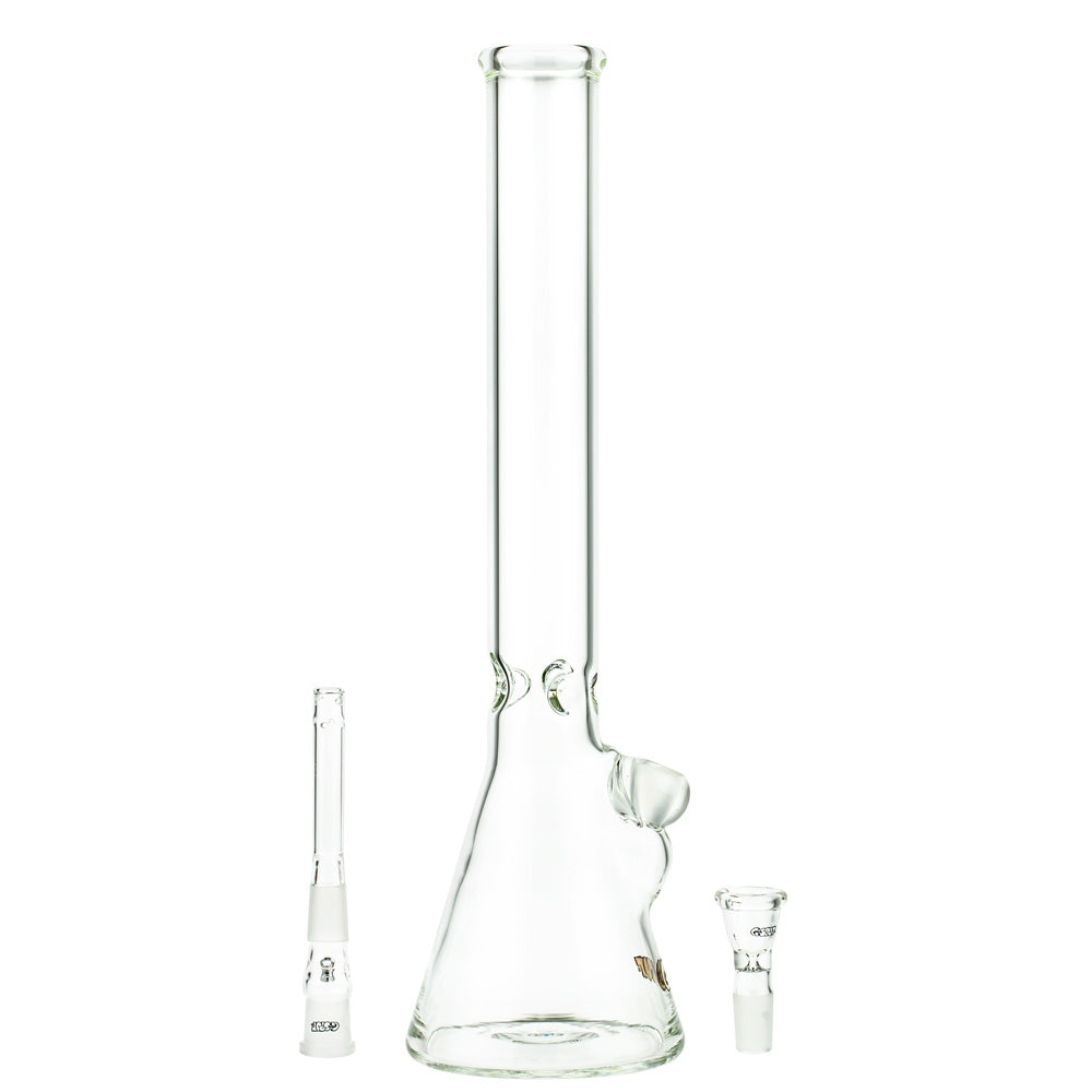 G-Spot Glass Beaker Ice Bong with Real Gold Logo | 45cm - Diffuser Downstem and Herb Bowl Included