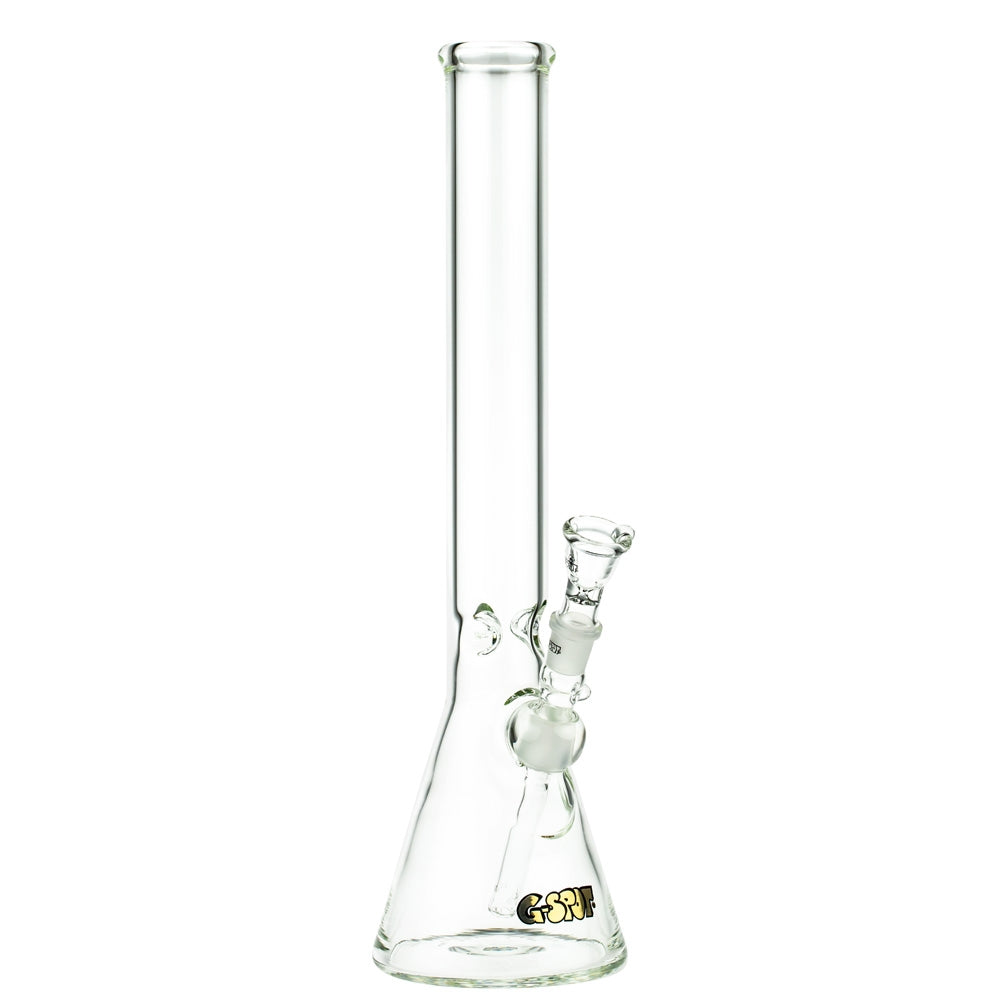 G-Spot Glass Beaker Ice Bong with Real Gold Logo | 45cm - Side View 1