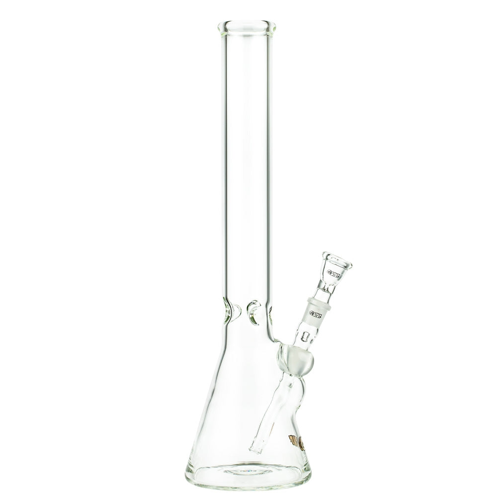 G-Spot Glass Beaker Ice Bong with Real Gold Logo | 45cm - Side View 4