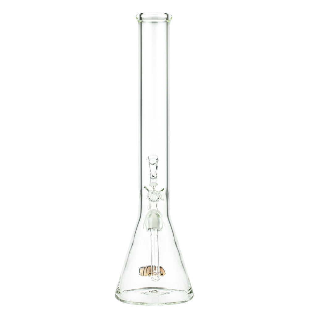 G-Spot Glass Beaker Ice Bong with Real Gold Logo | 45cm - Back View