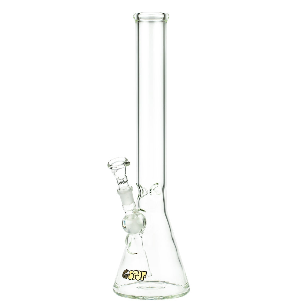 G-Spot Glass Beaker Ice Bong with Real Gold Logo | 45cm  - Side View 2