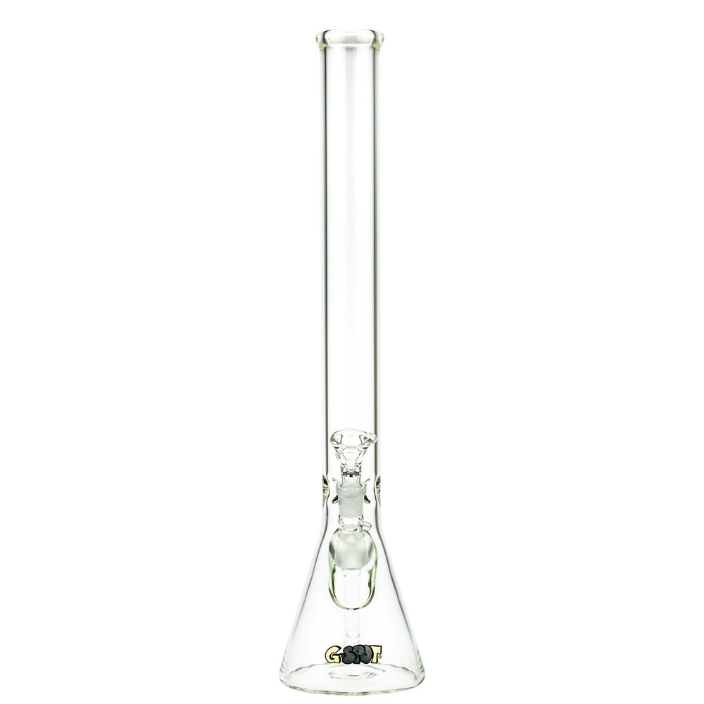 G-Spot Glass Beaker Ice Bong with Real Gold Logo | 55cm - Front View