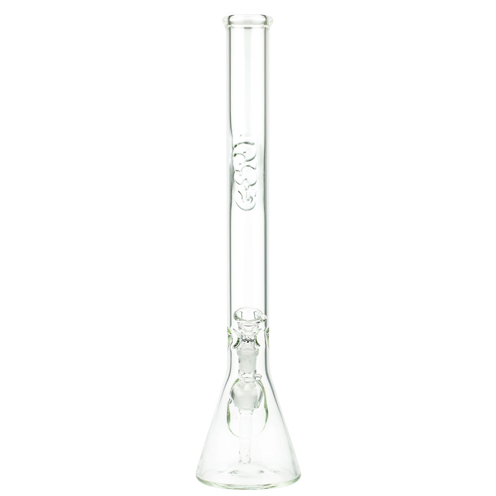 G-Spot Glass Beaker Ice Bong with Flame Polished Logo | 55cm  - Front View
