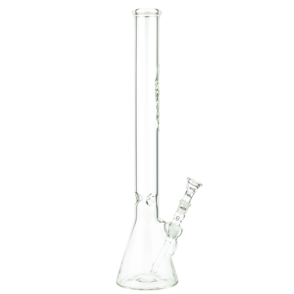 G-Spot Glass Beaker Ice Bong with Flame Polished Logo | 55cm - Side View 4