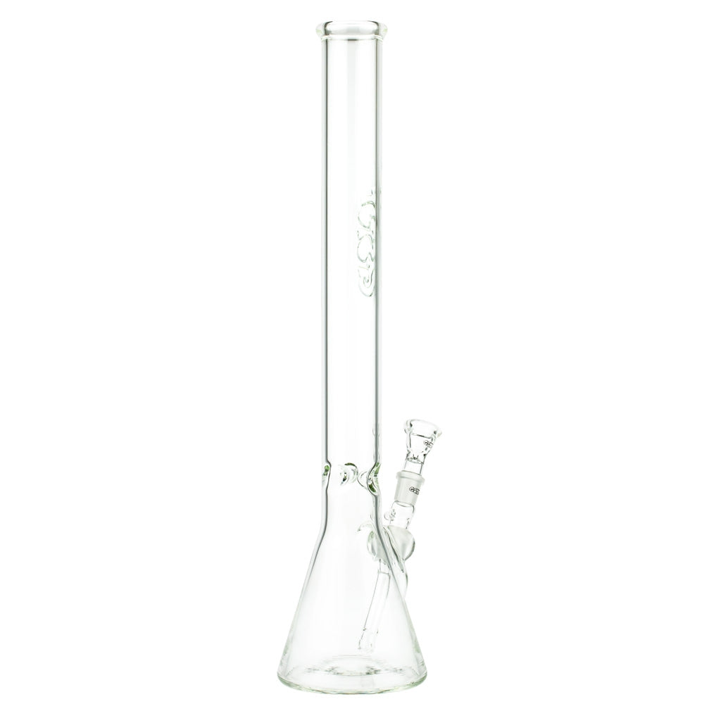 G-Spot Glass Beaker Ice Bong with Flame Polished Logo | 55cm - Side View 3