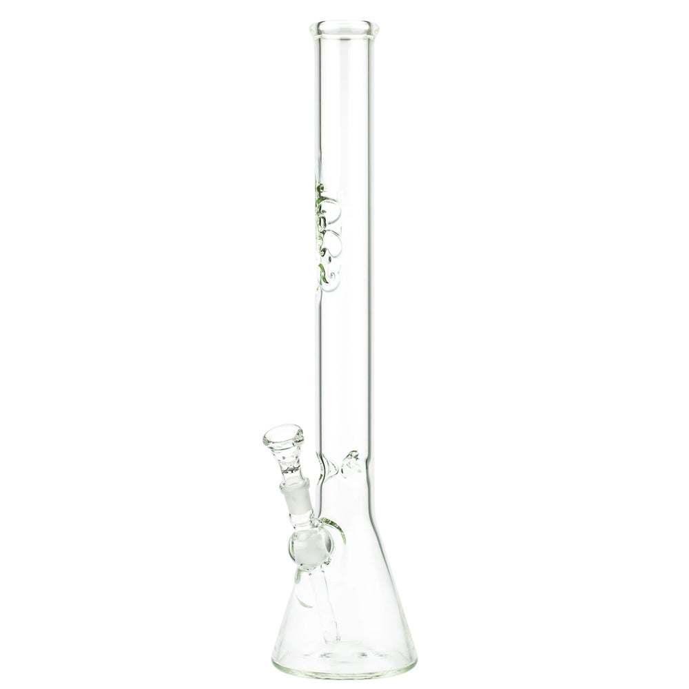 G-Spot Glass Beaker Ice Bong with Flame Polished Logo | 55cm - Side View 2