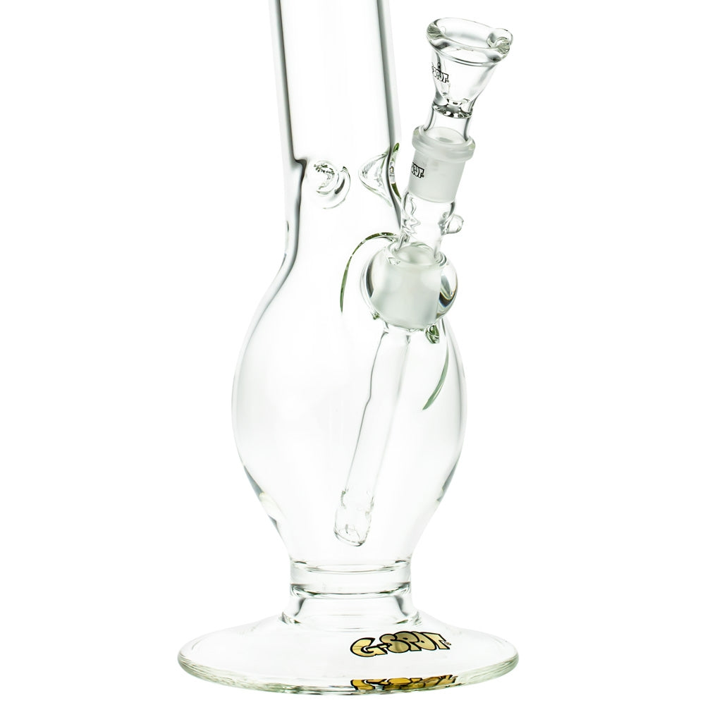 G-Spot Glass Egg Ice Bong with Real Gold Logo | 50cm - Close Up Bubble Base