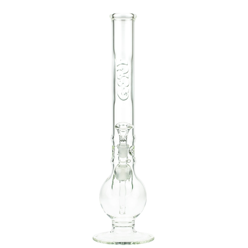 G-Spot Glass Bubble Ice Bong with Flame Polished Logo | 50cm - Front View