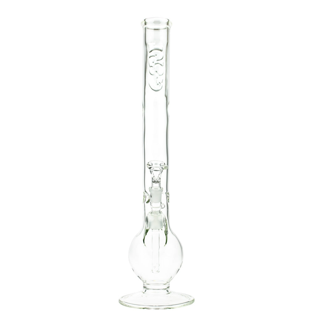 G-Spot Glass Wave Ice Bong with Flame Polished Logo | 50cm - Front View