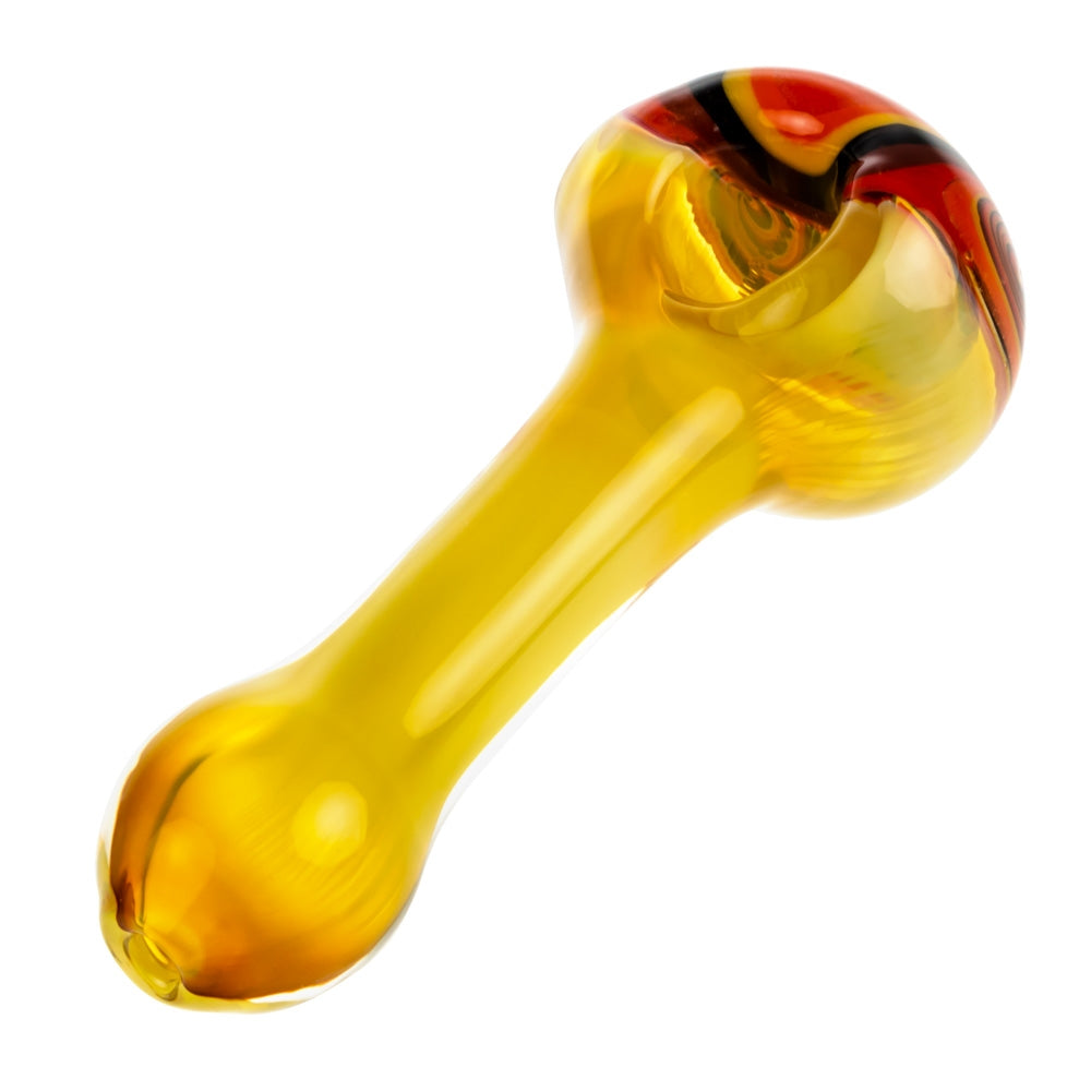 G-Spot Fumed Inside-Out Glass Spoon Pipe with Reversals - Back View