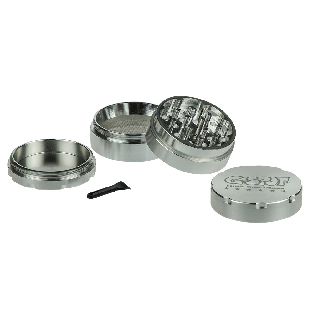 G-Spot - Aluminum Magnetic Herb Grinder - 4-part - 50mm - Silver