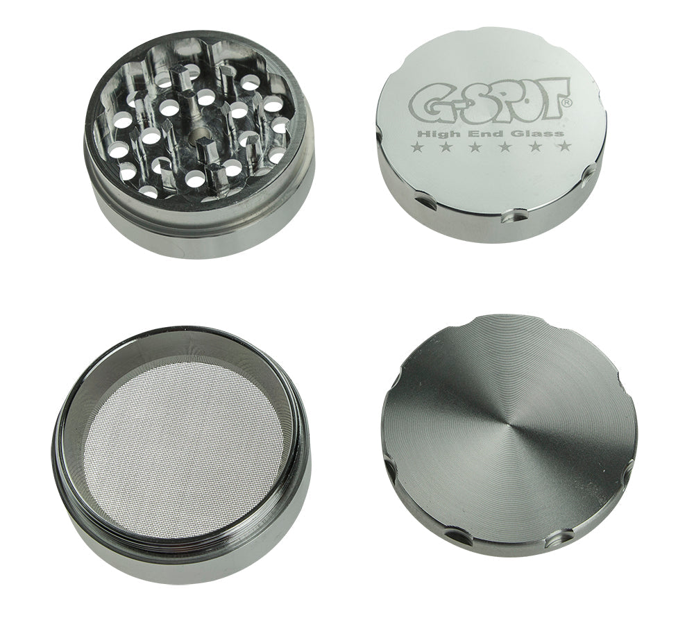 G-Spot - Aluminum Magnetic Herb Grinder - 4-part - 50mm - Silver