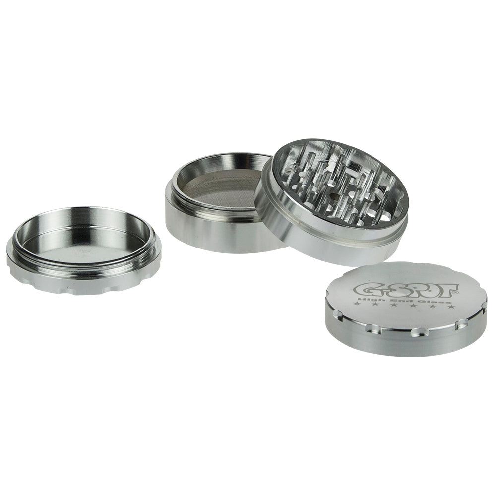 G-Spot - Aluminum Magnetic Herb Grinder - 4-part - 62mm - Silver