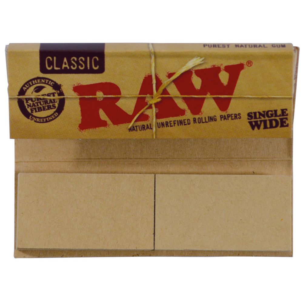 RAW Connoisseur Single Wide Rolling Papers with Filter Tips | Single Pack - Tips Included