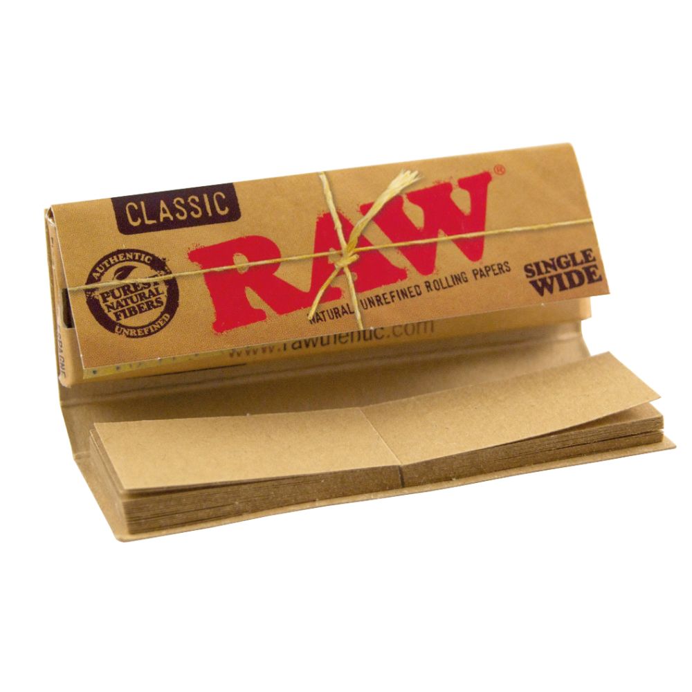 RAW Connoisseur Single Wide Rolling Papers with Filter Tips | Single Pack