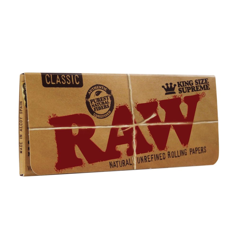 RAW Classic King Size Supreme Rolling Papers | Single Pack - Side View