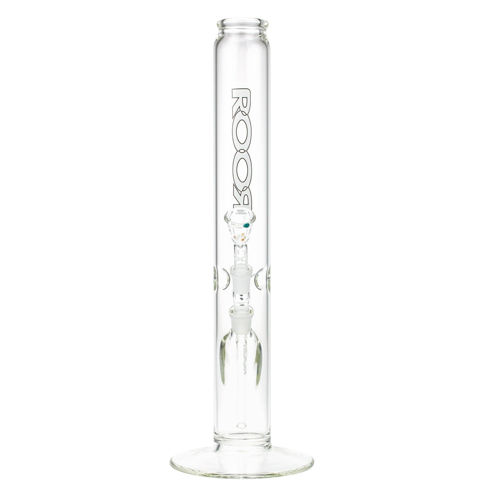 ROOR 3.5mm Black & White series | 40cm | Straight Cylinder Ice Bong | 14.5mm - Front View