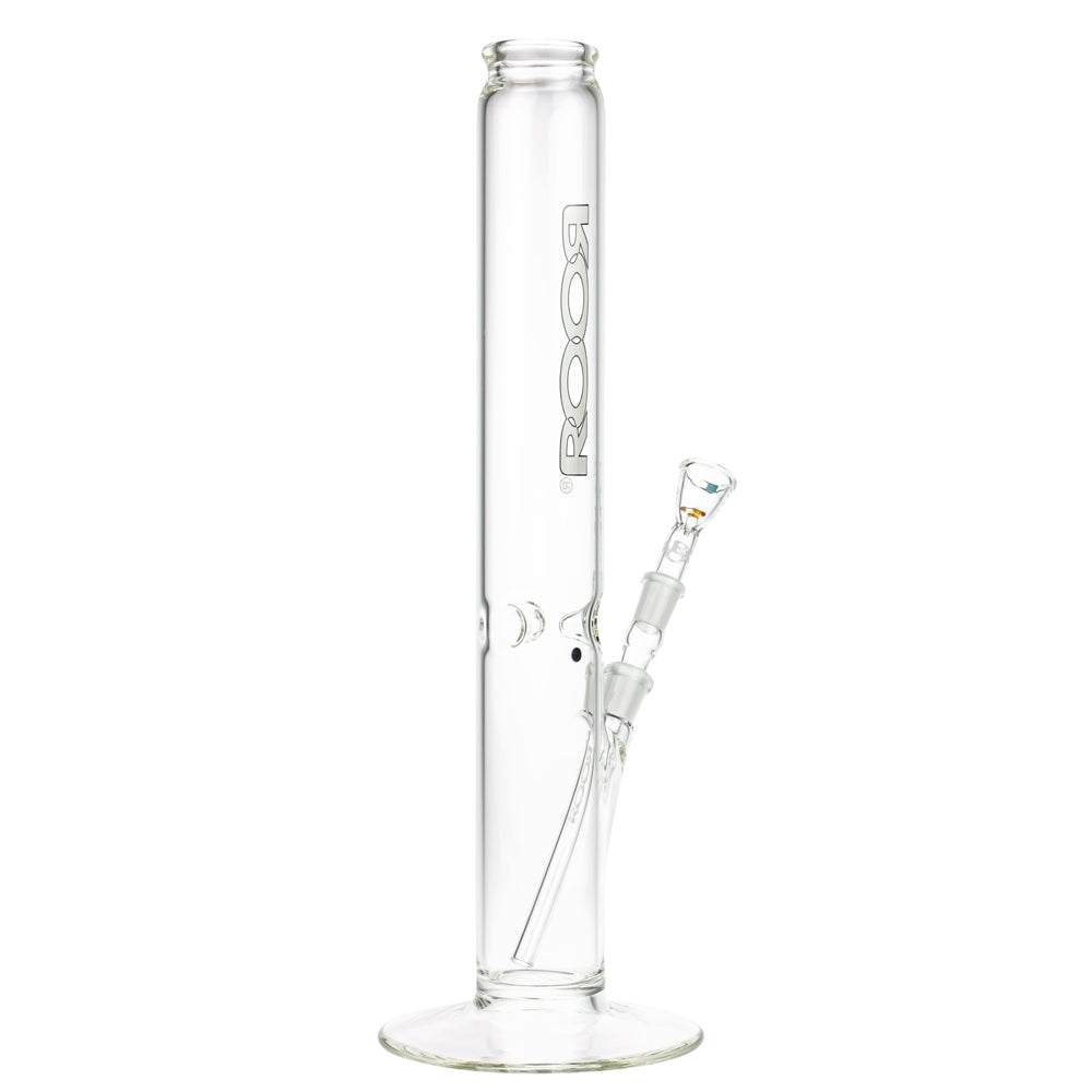 ROOR 3.5mm Black & White series | 40cm | Straight Cylinder Ice Bong | 14.5mm - Side View 5