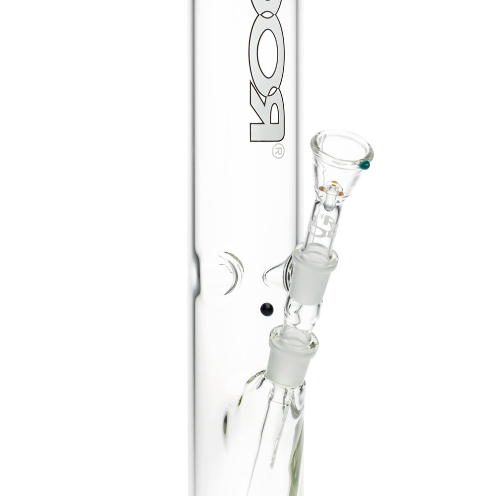 ROOR 3.5mm Black & White series | 40cm | Straight Cylinder Ice Bong | 14.5mm - Ice Notches