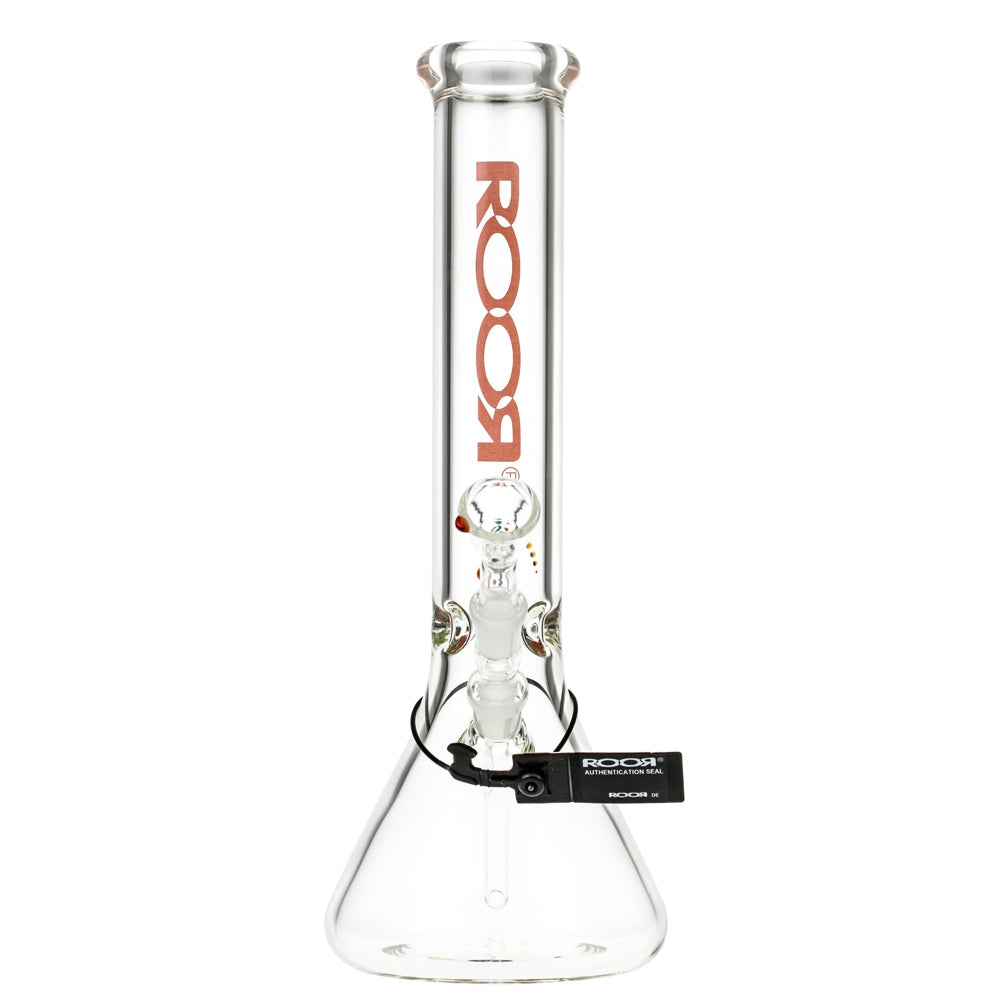 ROOR Little Sista Beaker Ice Bong 7.0mm Red logo | 35cm | 14.5mm - Front View