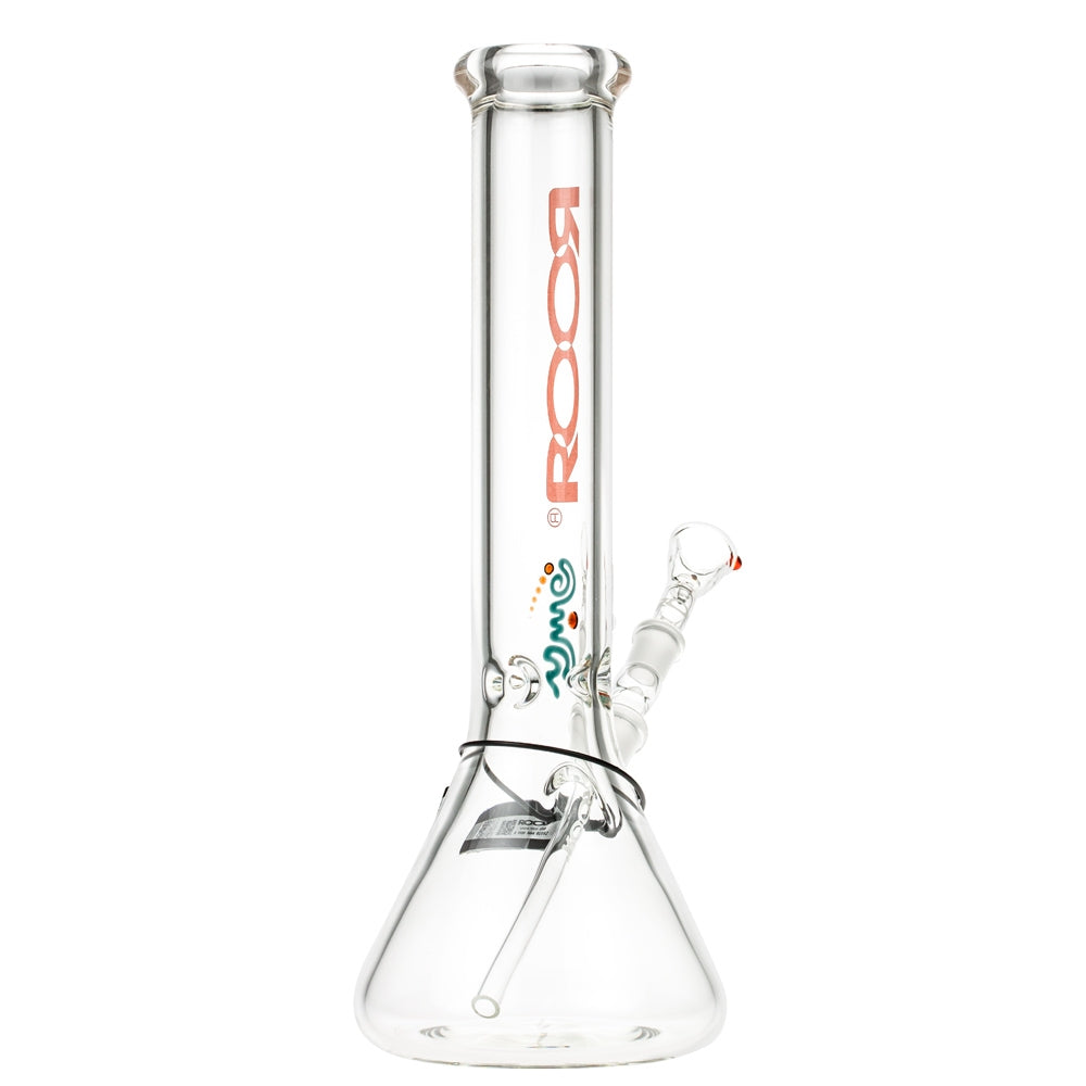 ROOR Little Sista Beaker Ice Bong 7.0mm Red logo | 35cm | 14.5mm - Side View 3