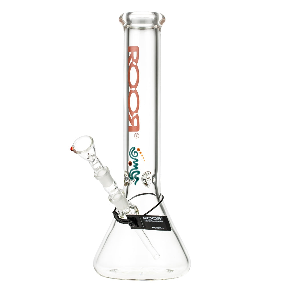 ROOR Little Sista Beaker Ice Bong 7.0mm Red logo | 35cm | 14.5mm - Side View 2