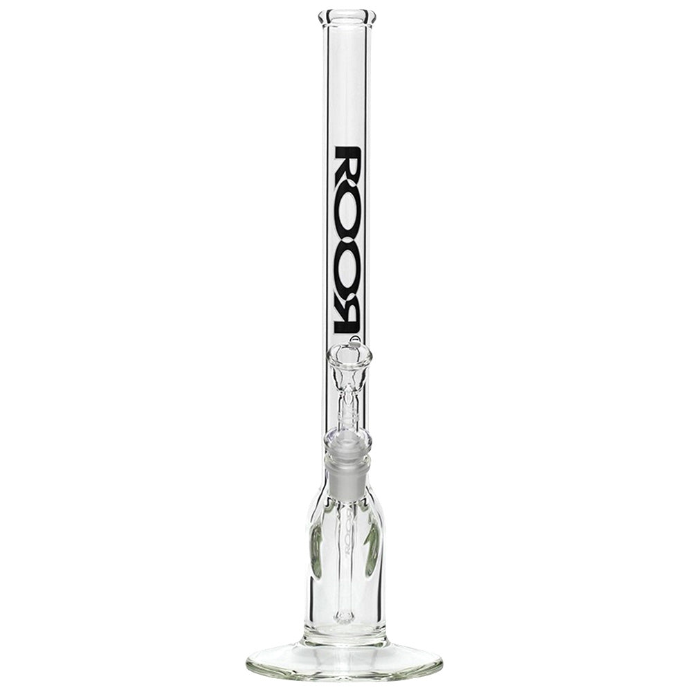 ROOR Snapper 4.0mm Glass Bong Black Logo w/ White Outline | 40cm | 18.8mm - Front View