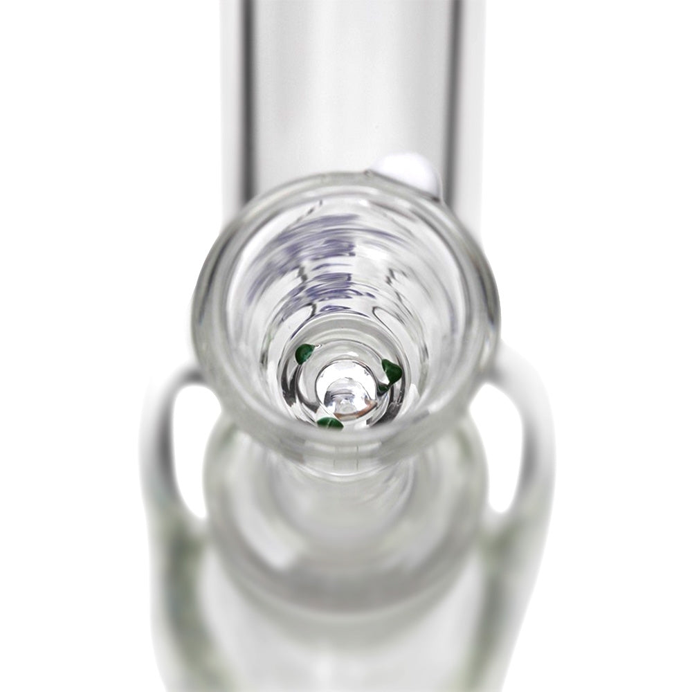 ROOR Snapper 4.0mm Glass Bong Black Logo w/ White Outline | 40cm | 18.8mm - Close Up Bowl with Screen