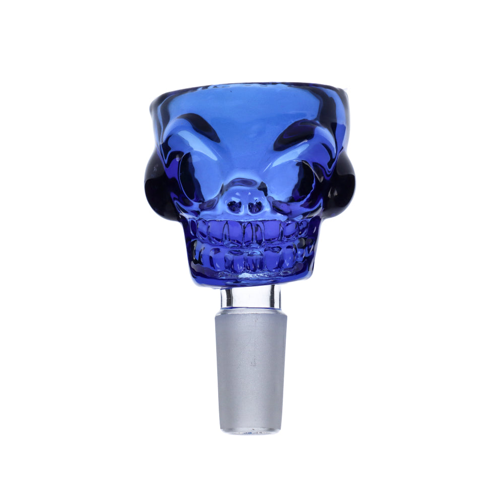 Colored Glass Skull Male Bowl | 14.5mm