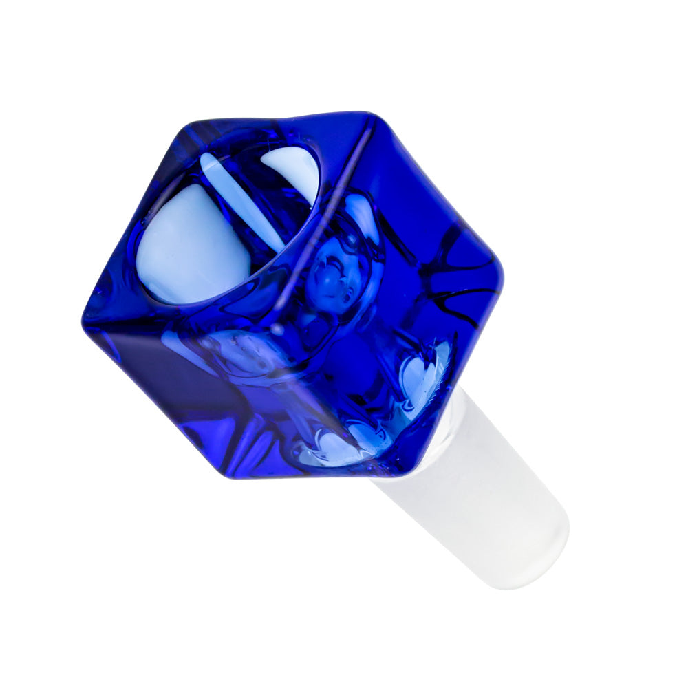 Square Glass Bowl | Blue | 14.5mm - Top View