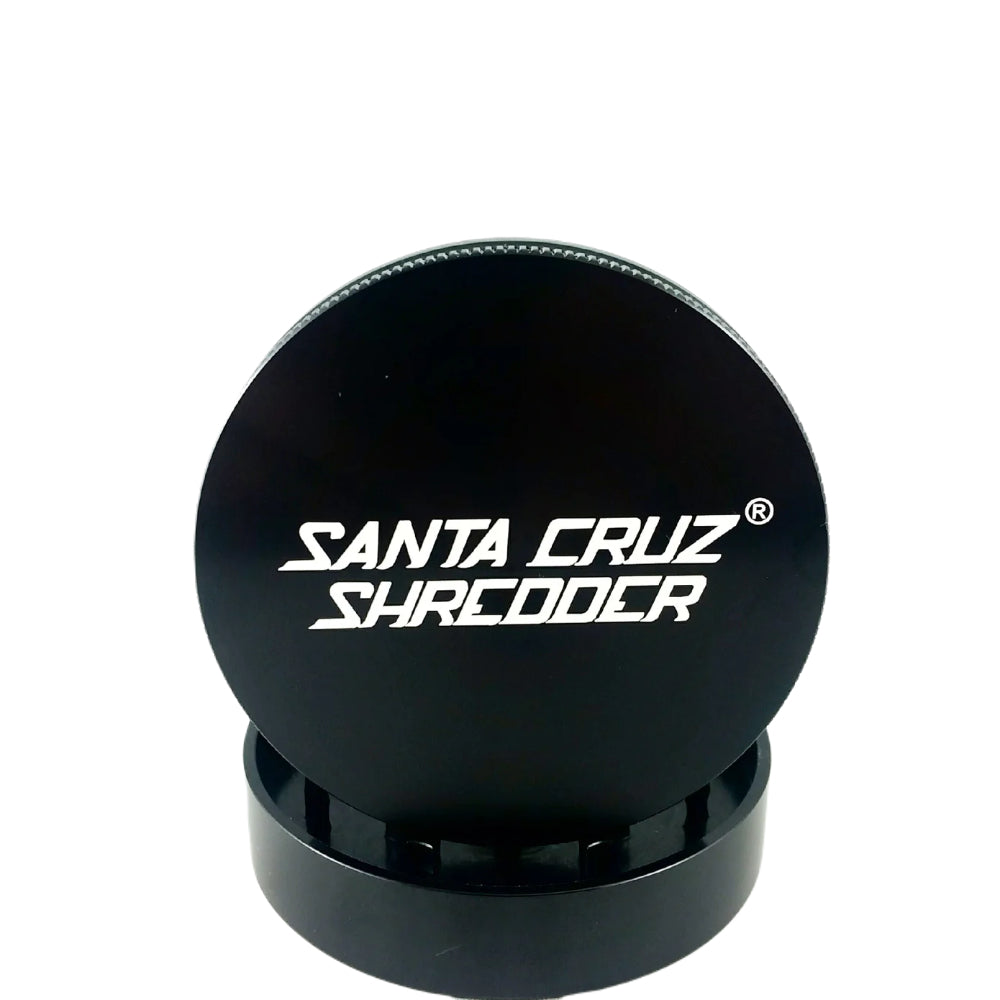 Santa Cruz Shredder Aluminum Herb Grinder | Large | 2-Part | Black
