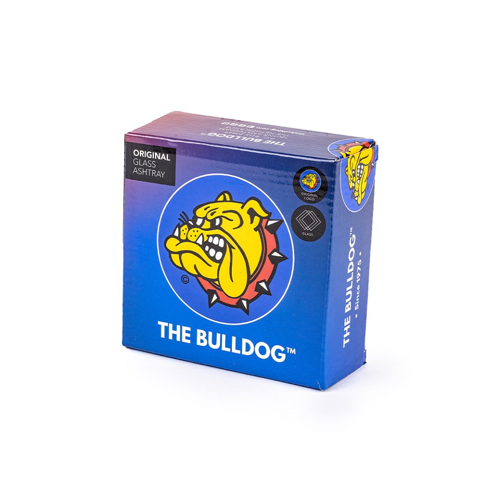 The Bulldog Full Color Glass Ashtray | box
