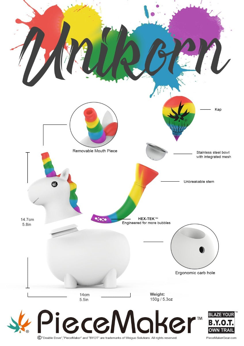 Piecemaker Silicone Unikorn Bong