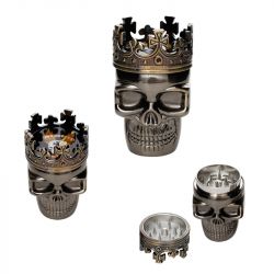 King Skull - Metal Herb Grinder - 3-part