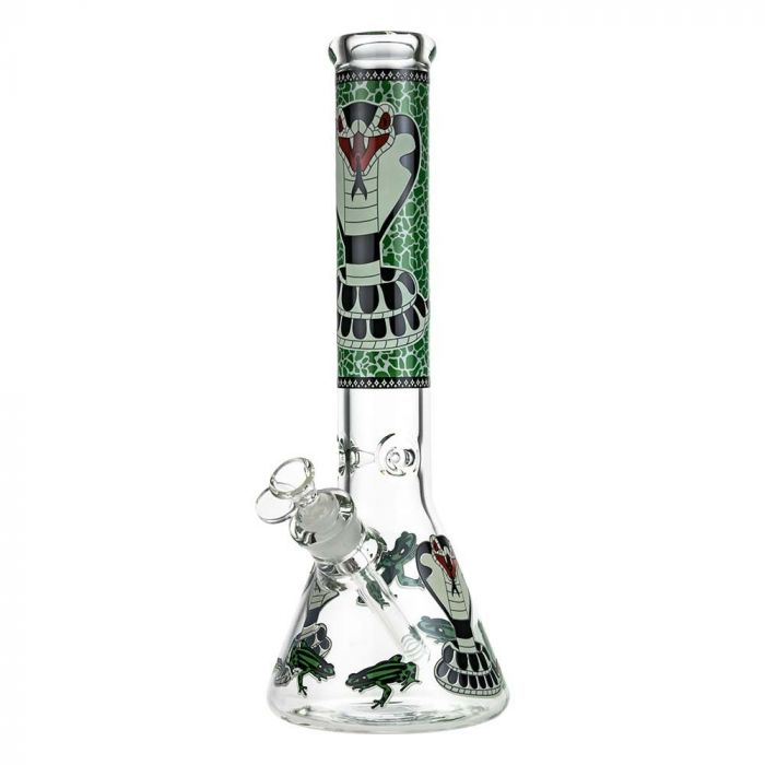 Glow Mini Beaker GLOW-ie V Print Water Pipe – CLOUD 9 SMOKE CO.