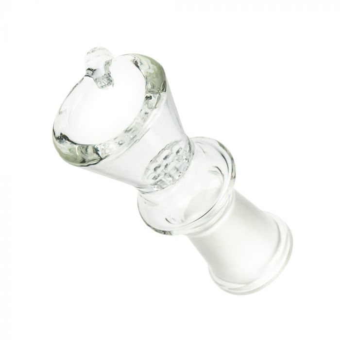 Glass Bowl with Honeycomb Screen, Clear, Female Joint