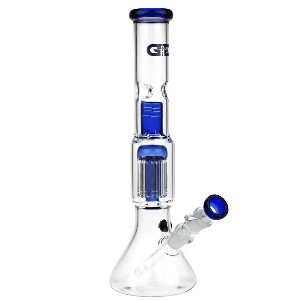 Grace Glass 8-arm Tree Perc Beaker Base Glass Ice Bong | Blue