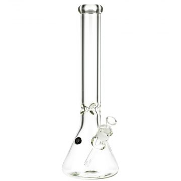 Black Leaf Beaker Base 9mm Glass Ice Bong | 40 cm - Side View 1