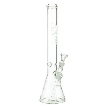 G-Spot Glass Beaker Ice Bong with Flame Polished Logo | 45cm - Side View 1